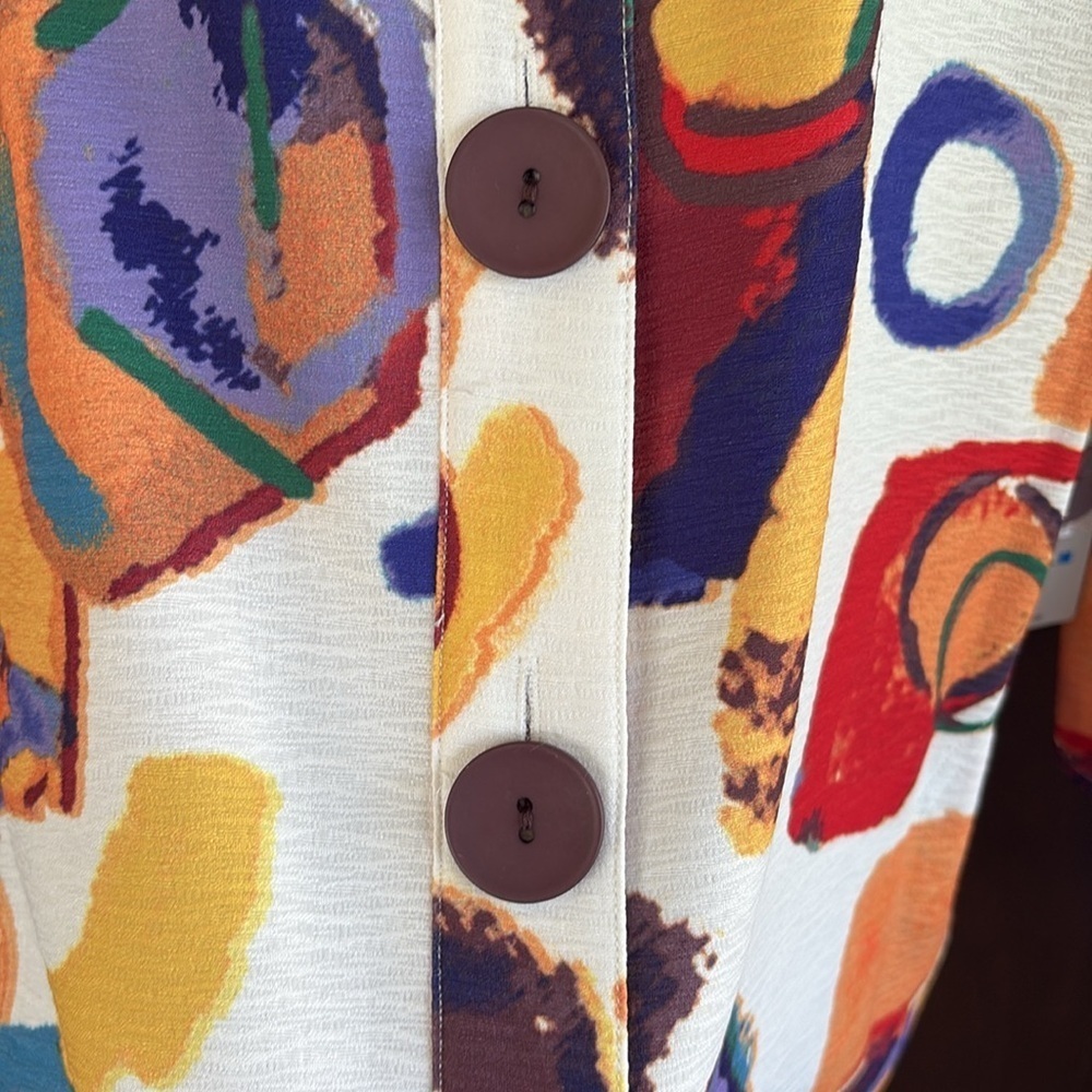 NWT Ali Miles Arty Abstract Jacket Top Size Petite XL - Picture 5 of 10